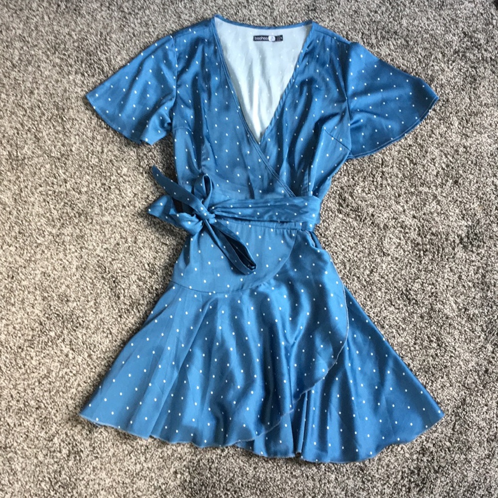 Satin Polka Dot Dress